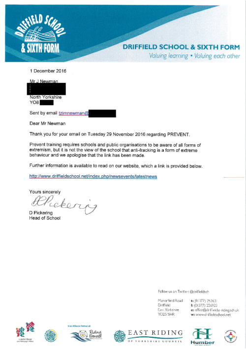 Driffield School Response.png